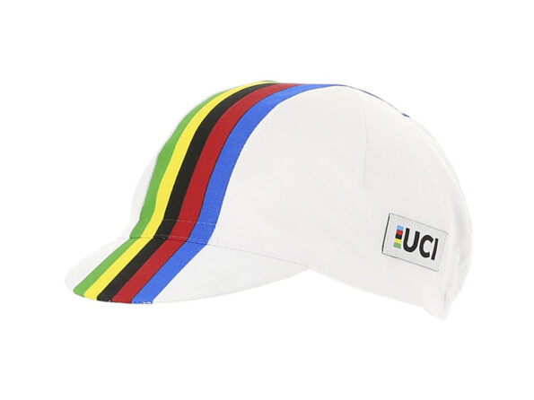 santini uci rainbow stripe bisiklet şapkası